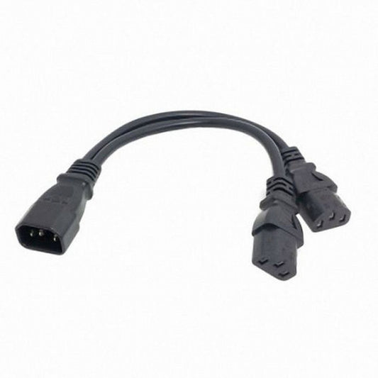 Chenyang Single C14 to Dual C13 5-13R Short Power Y Type Splitter Adapter Cable Cord PW-037