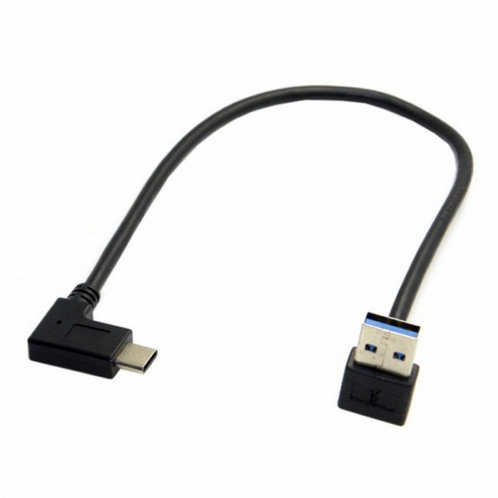 Chenyang Reversible USB 3.1 USB-C Angled to 90 Degree Up Angled A Male Data Cable for Laptop Tablet Phone UC-089-UP