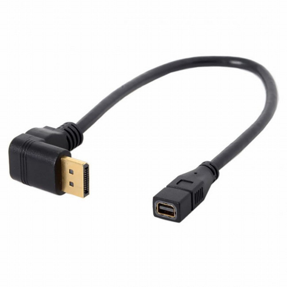 Chenyang Down Angled DP DisplayPort 90 Degree to Mini DP DisplayPort Female Cable for Displays Monitors DP-048-DN