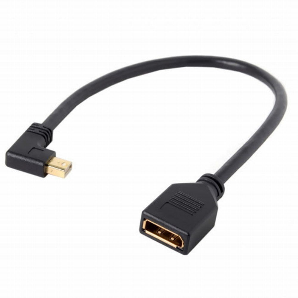 Chenyang Right Angled Mini DP DisplayPort 90 Degree to DisplayPort Female Cable for Displays Monitors DP-013-RI
