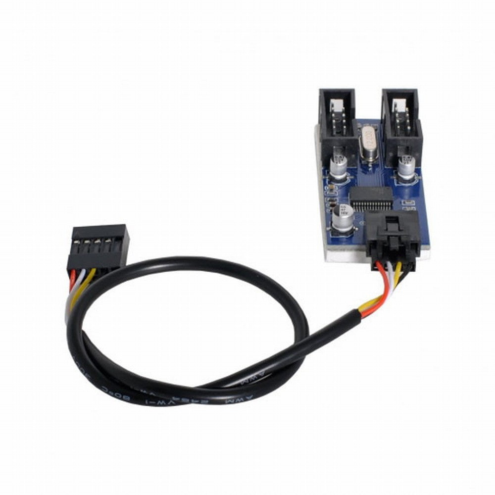 Chenyang Motherboard 9pin USB 2.0 Header 1 to 2 Female Extension Cable HUB Connector Adapter Port Multilier U2-034