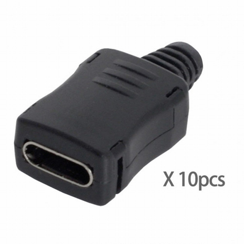 Chenyang 10set DIY 4pin USB 2.0 Type C Female Socket Connector SMT type with PC Board Housing 3.0mm SR UC-071