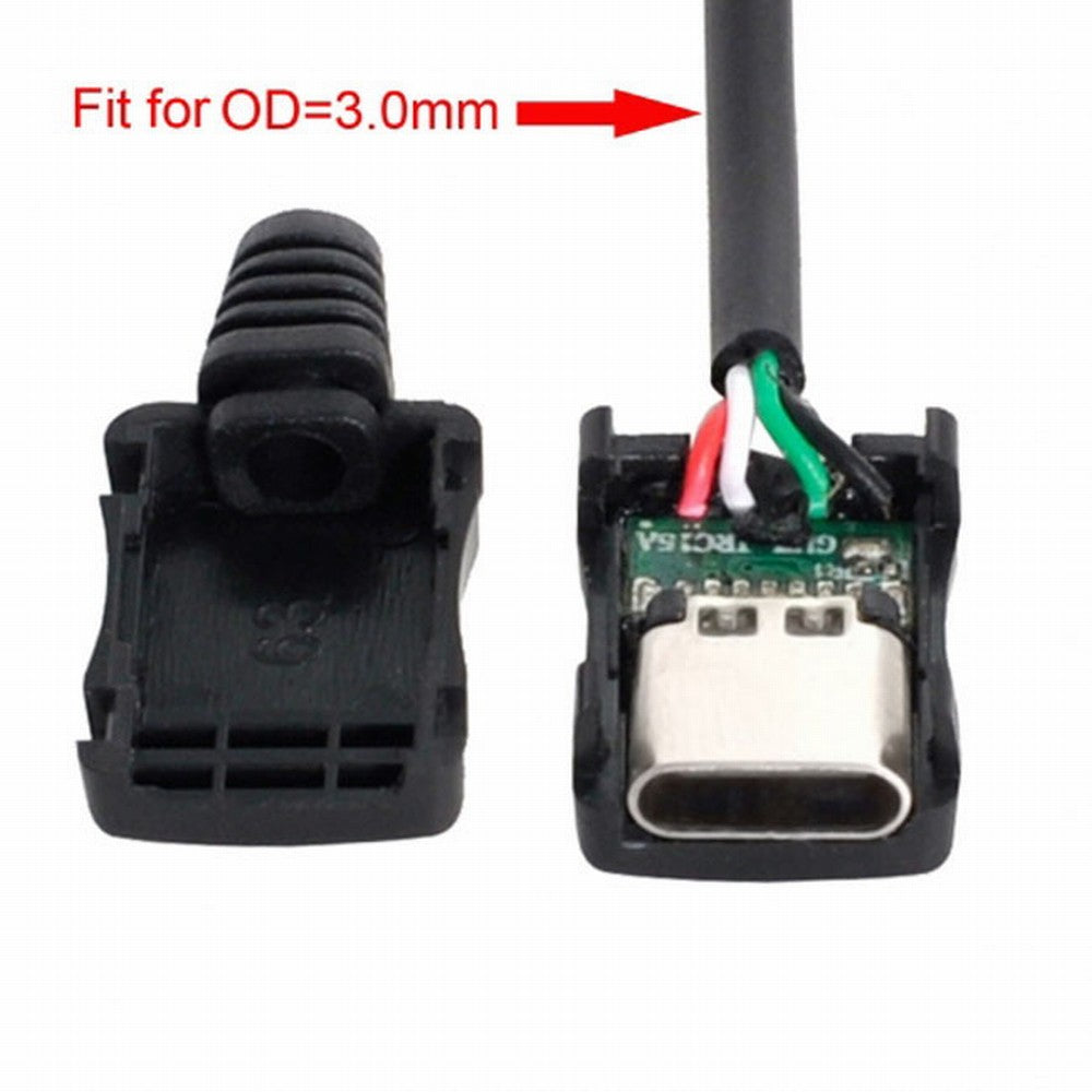 Chenyang 10set DIY 4pin USB 2.0 Type C Female Socket Connector SMT type with PC Board Housing 3.0mm SR UC-071