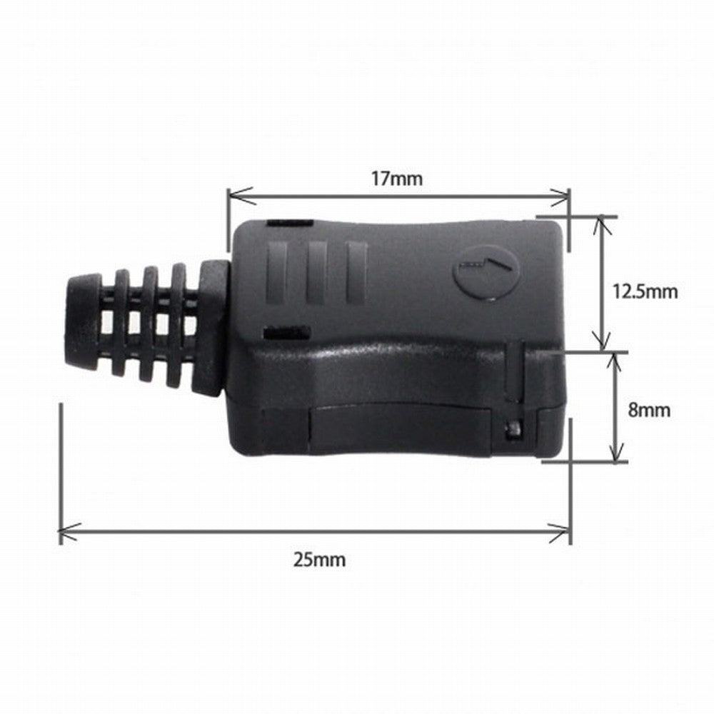 Chenyang 10set DIY 4pin USB 2.0 Type C Female Socket Connector SMT type with PC Board Housing 3.0mm SR UC-071