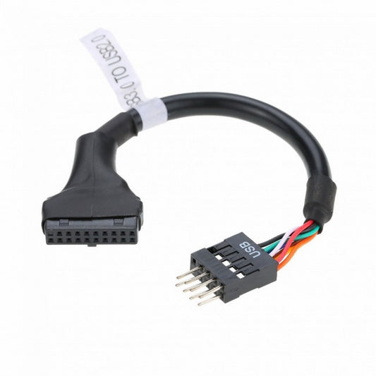 Chenyang USB 3.0 20pin Motherboard Housing Male to USB 2.0 9Pin Header Device Female Cable U3-107