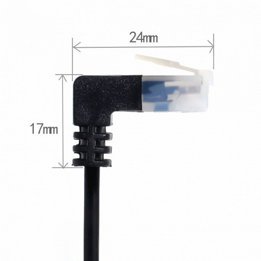 Chenyang Ultra Slim Cat6 Ethernet Cable RJ45 Up Angled 25cm UTP Network Cable Patch Cord 90 Degree Cat6a Lan for Laptop Router TV BOX UT-008-UP