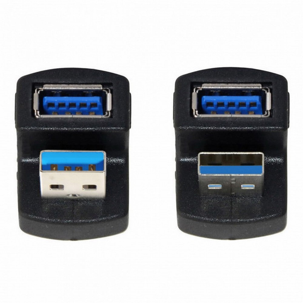 Chenyang 2pcs/Set Up Down Angled USB 3.0 Adapter A Male to Female Extension 180 Degree 5Gbps U3-099