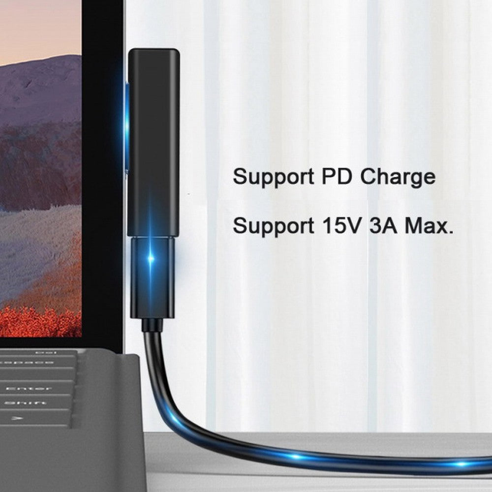 Chenyang DC 15V Type-C USB-C Female to Surface Pro7 Pro6 Pro5 Pro4 Pro X Go Book Charge Adapter UC-112-SURFA3