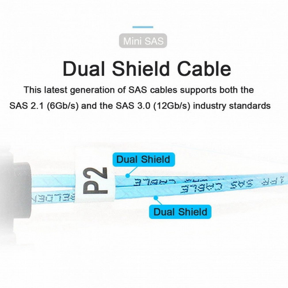Chenyang Internal SAS 4 SATA Host to 4 SATA 7pin Target Hard Disk 6Gbps Data Server Raid Cable 50cm SF-009