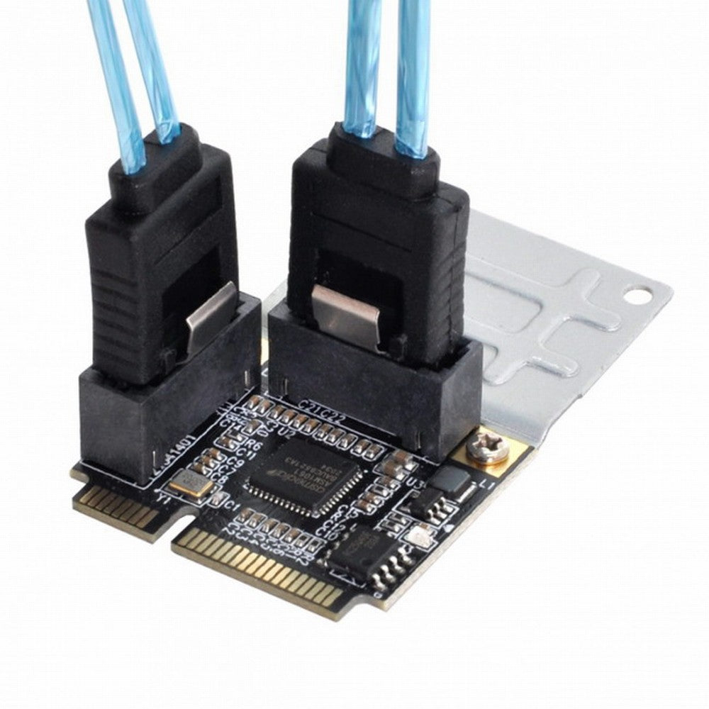 Chenyang Mini PCI-E PCI Express to SATA 3.0 Dual Ports Adapter Converter Hard Drive Extension Card SA-033-2P