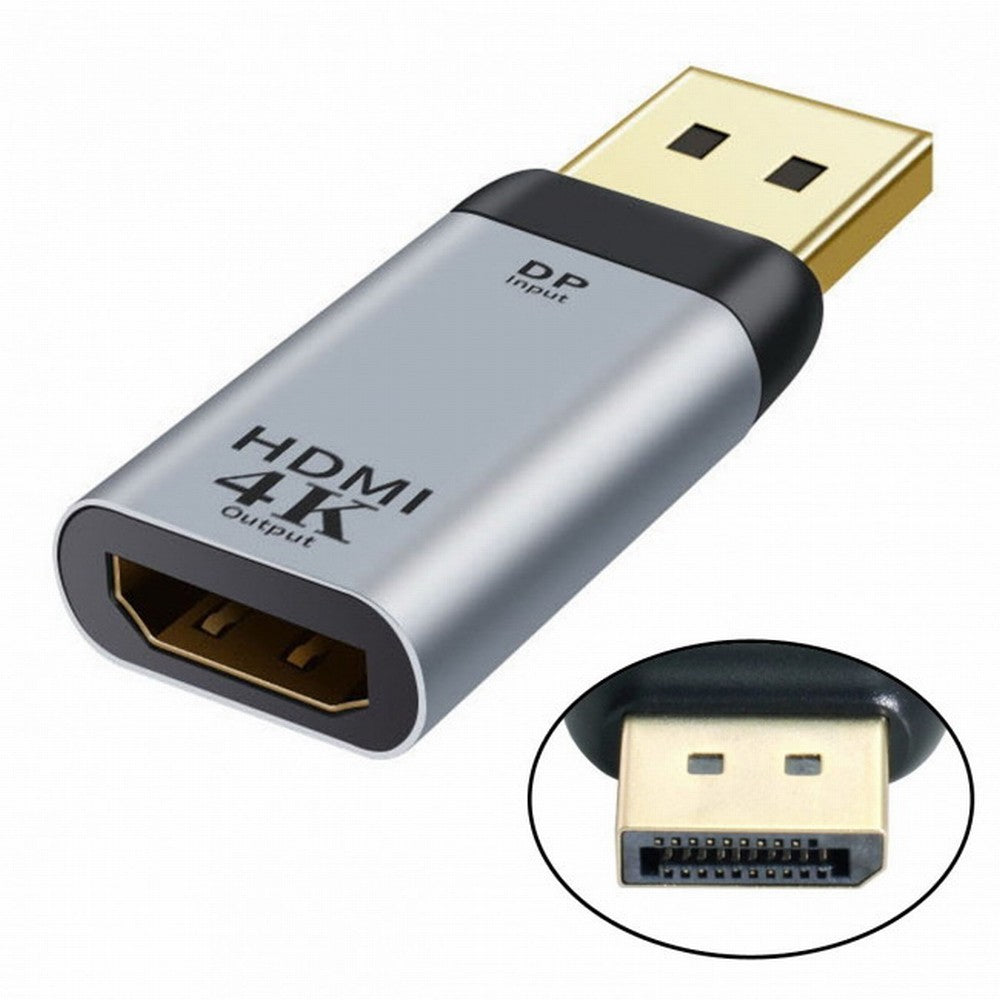 Chenyang DisplayPort DP Source to HDMI Sink Displays 4K@60hz Ultra HD Converter Adapter for Laptop HDTV DP-035-DPF