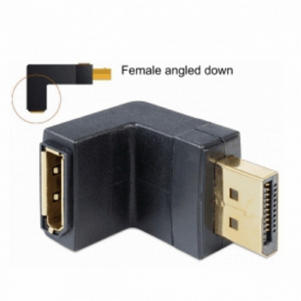 Chenyang Down Angled 90 Degree DisplayPort Male to Female Extension Adapter DP-016-DN
