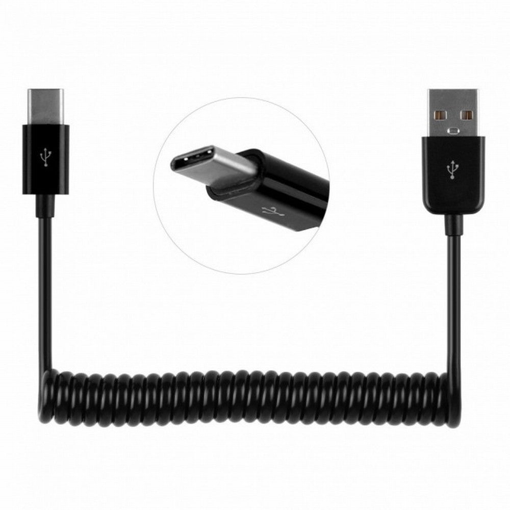 Chenyang Stretch USB-C 3.1 Type C Male to Standard USB 2.0 A Male Data Cable for Tablet Mobile Phone UC-078-BK-1.0M