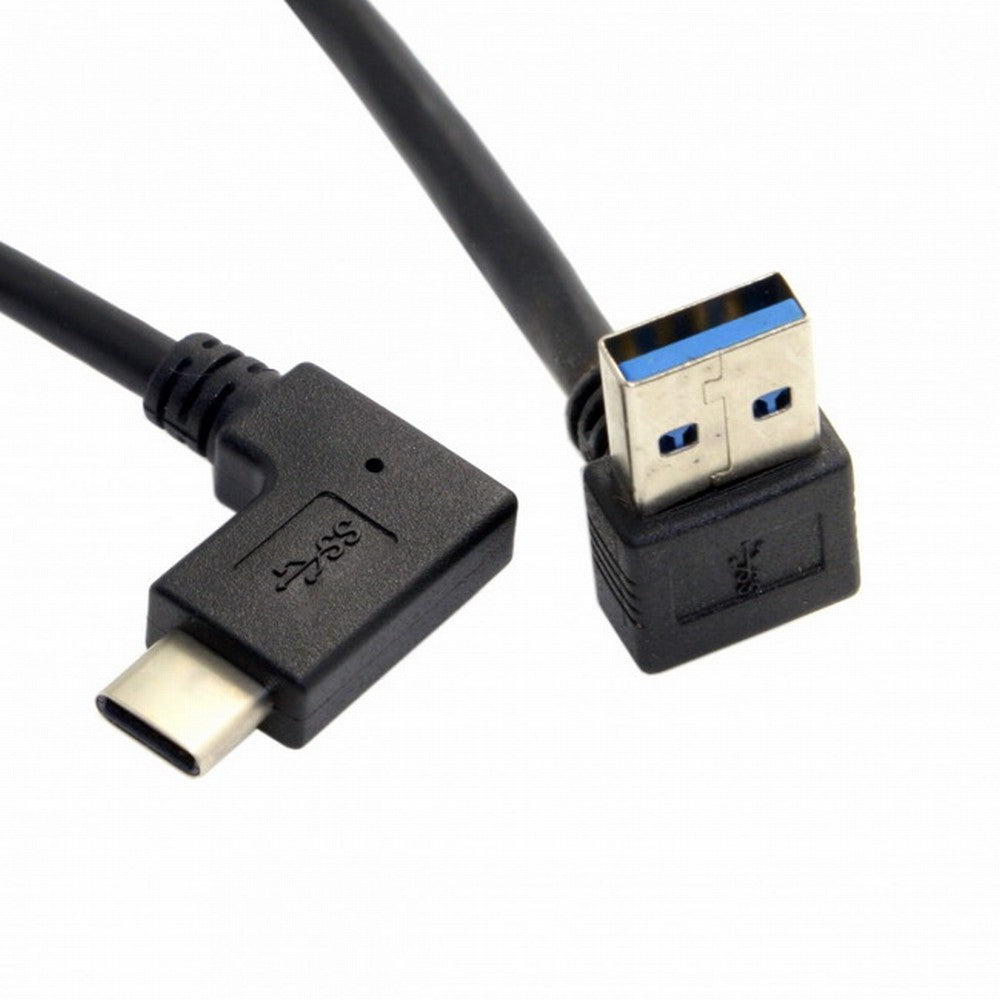 Chenyang Reversible USB 3.1 USB-C Angled to 90 Degree Up Angled A Male Data Cable for Laptop Tablet Phone UC-089-UP