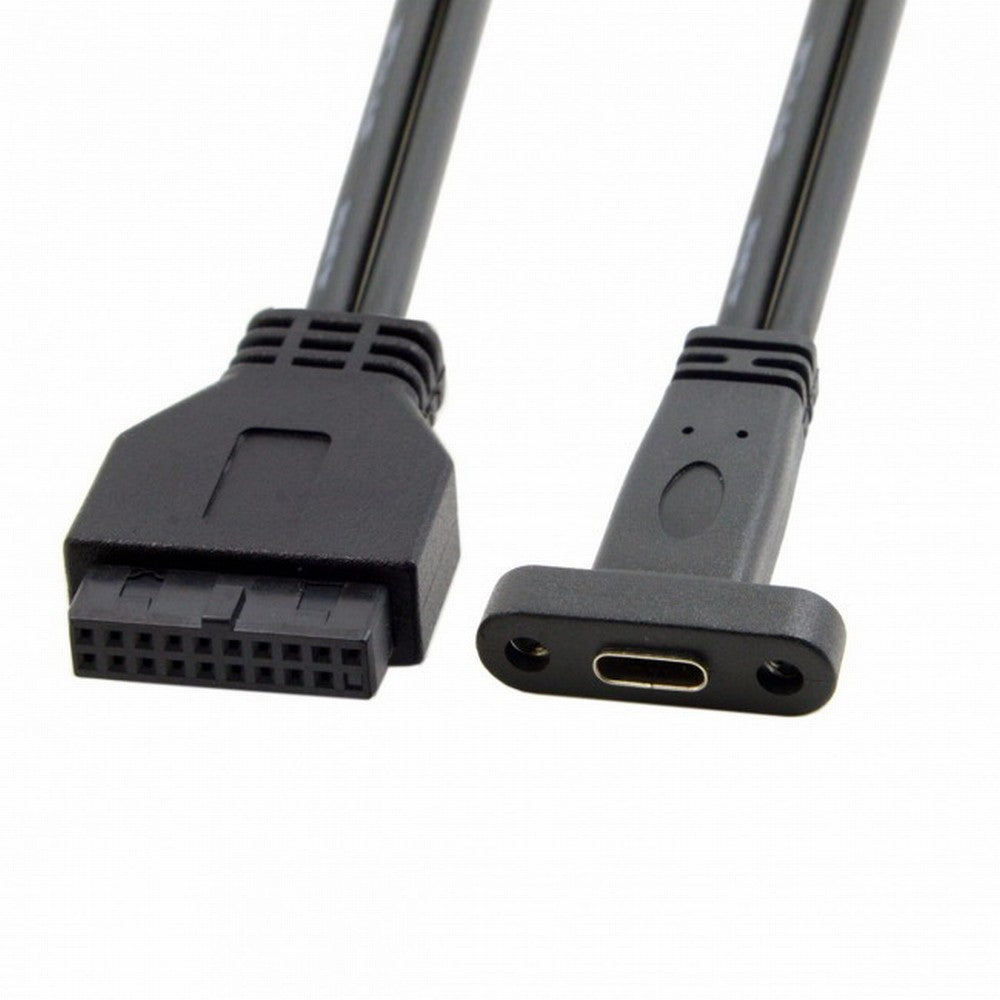 Chenyang Single Port USB 3.1 Type C USB-C Female to USB 3.0 Motherboard 19pin Header Cable 40cm UC-085