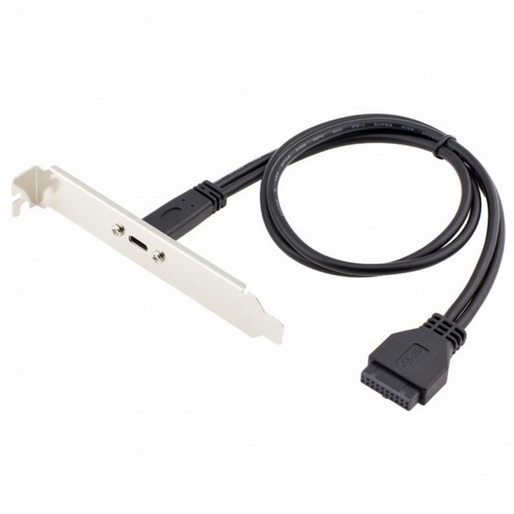 Chenyang Single Port USB 3.1 Type C USB-C Female to USB 3.0 Motherboard 19pin Header Cable 40cm UC-085
