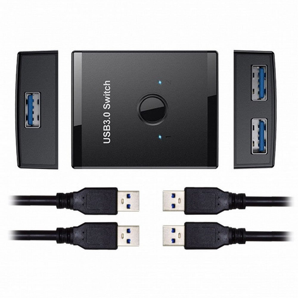 Chenyang KVM USB 3.0 Bidirectional Switch Selector 2 to 1 PCs Sharing or 1 to 2 Hub for Keyboard Mouse Scanner Printer U3-014