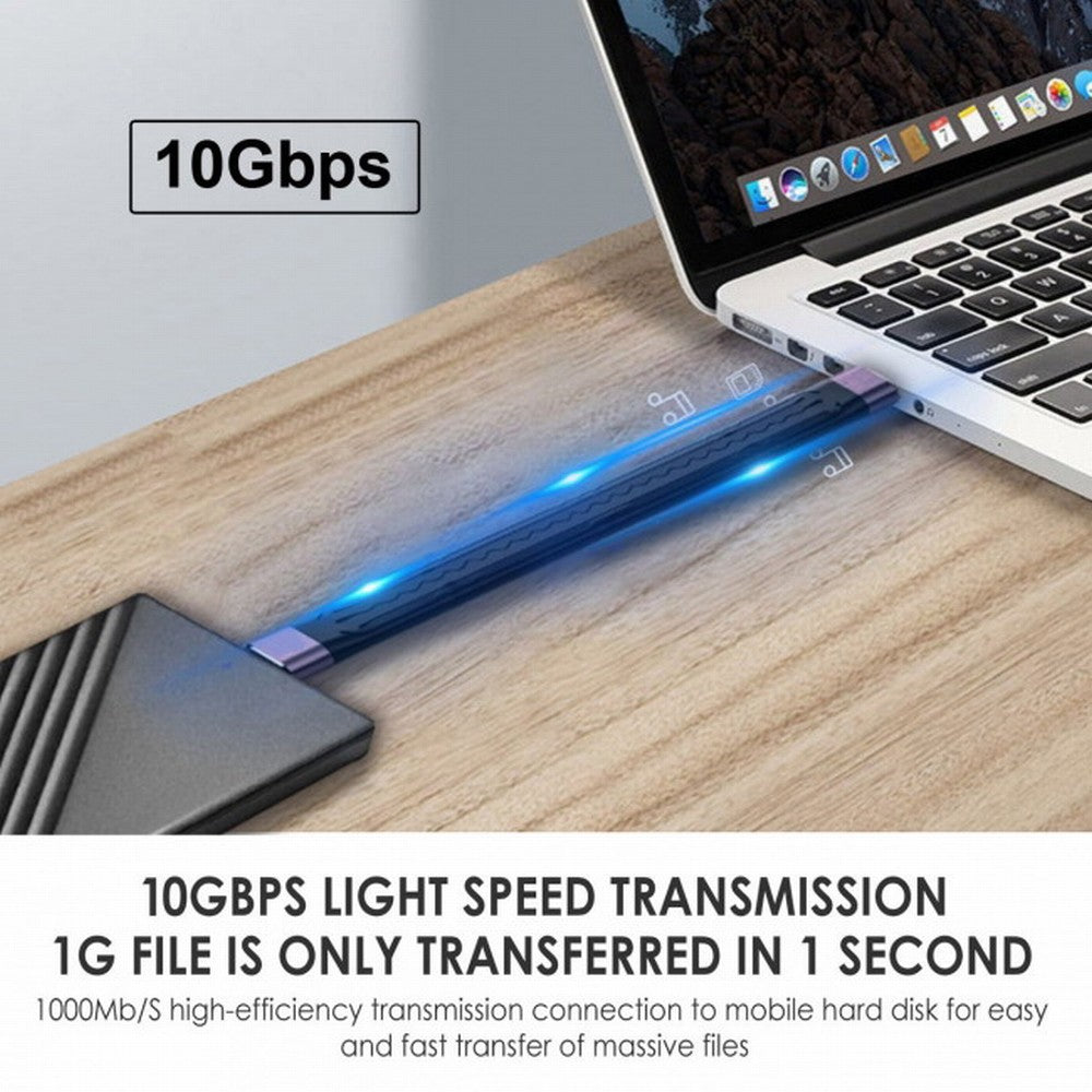 Chenyang 10Gbps USB 3.1 Type A Male to USB3.0 Type A Male Extension Flat Slim FPC Data Cable 13cm for Laptop Desktop U3-001-0.13M