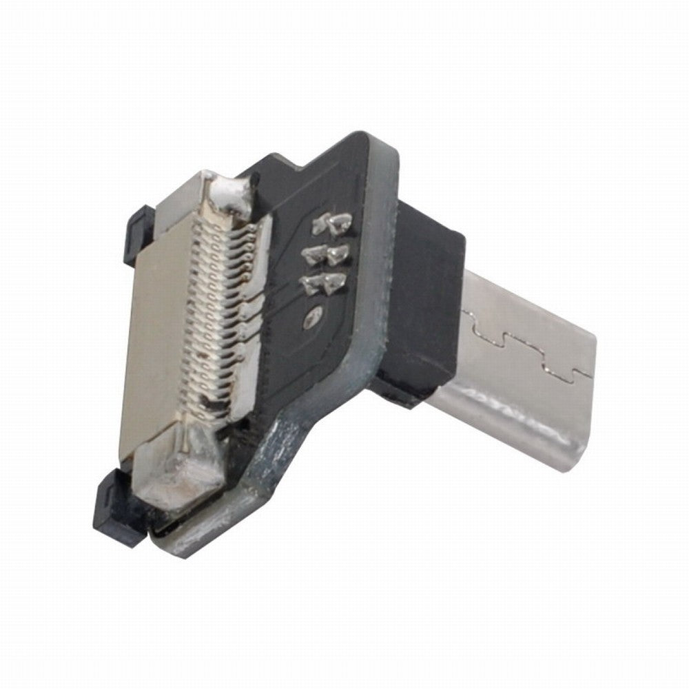 Chenyang CYFPVUSB 5Pin Micro USB2.0 Male 90 Degree Up Angled Connector Socket for FPV HDTV Multicopter Aerial Photography CN-012-UP