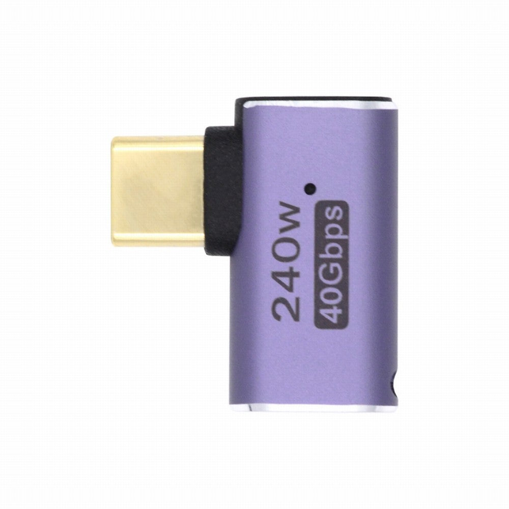 Chenyang USB4 Type C Male to Female 240W Power 40Gbps Data 8K Video Adapter Left Right Angled for NS Phone Laptop UC-025-RI