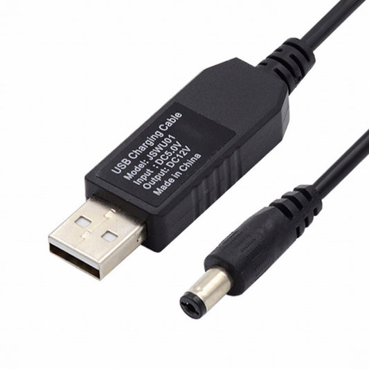 Chenyang USB 2.0 Type-A DC5V to DC12V 5.5x2.1mm 5.5x2.5mm Voltage Riser Boost Power Plug Barrel Connector Cable 100cm U2-051-5521MM