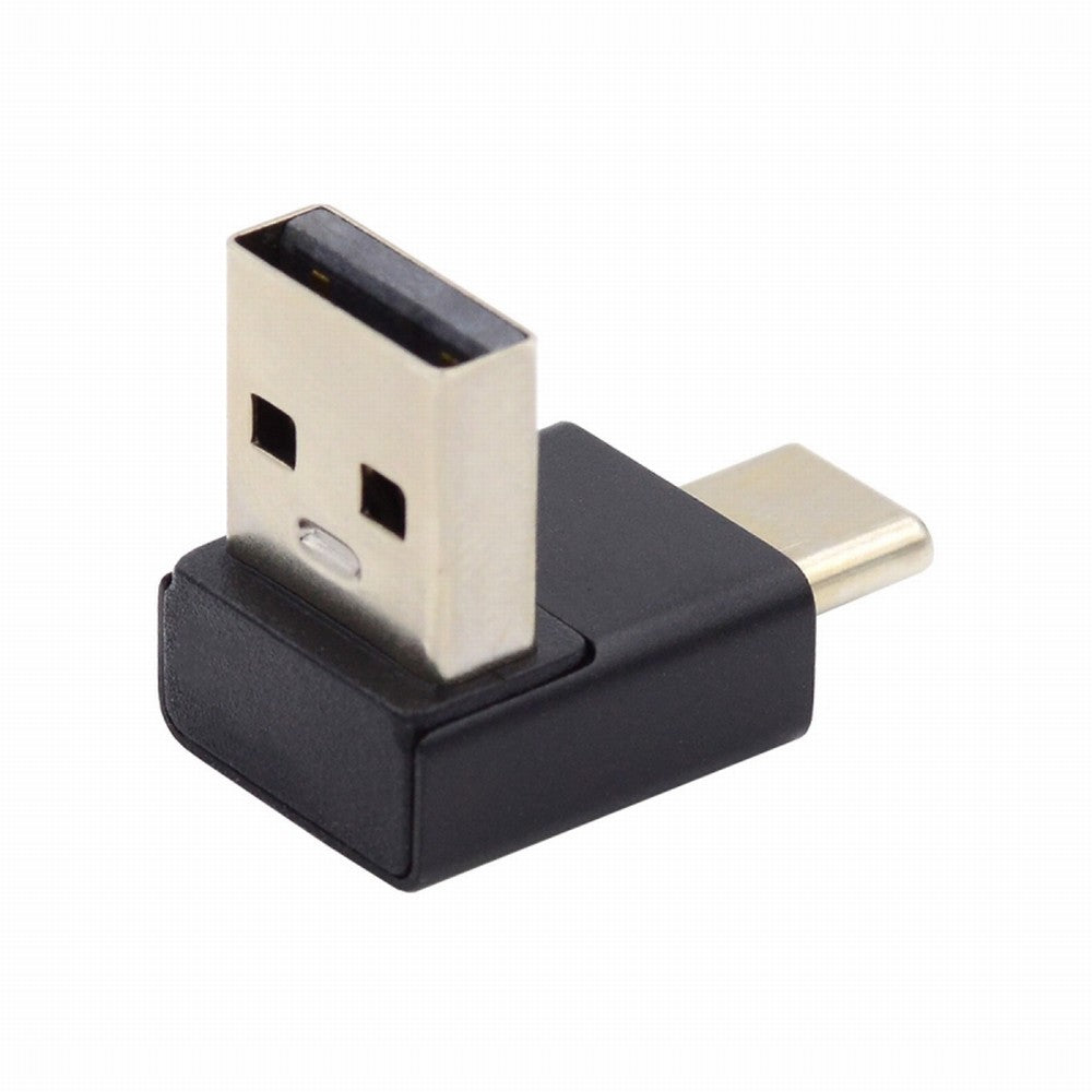 Chenyang Down Angled USB3.0 Type A Male to USB 3.1 Type C Male Data 10Gbps Charge Adapter 90 Degree for Laptop Phone UC-070-TC006