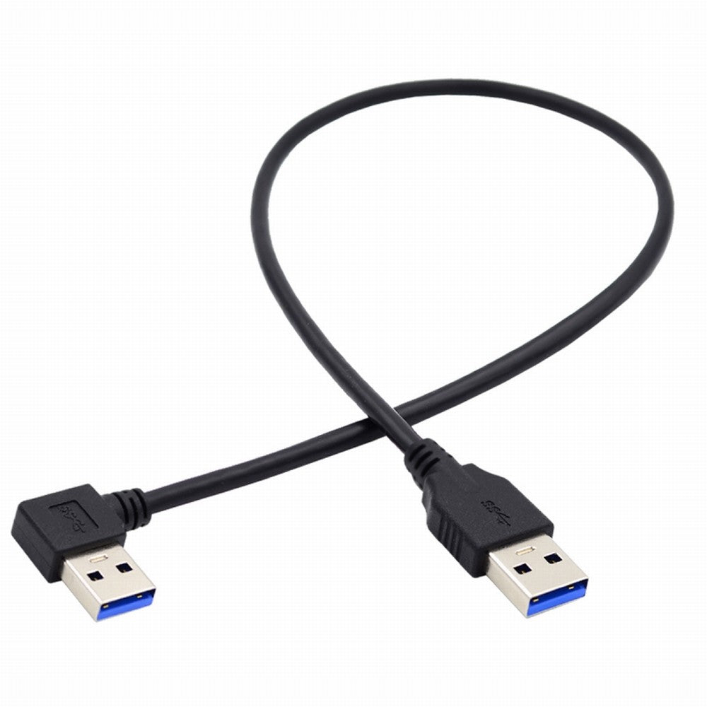 Chenyang Angled USB 3.0 Type-A Male to Straight 3.0 Type-A Male Data 5Gbps Cable 90 Degree Left Angled 40cm U3-069-LE