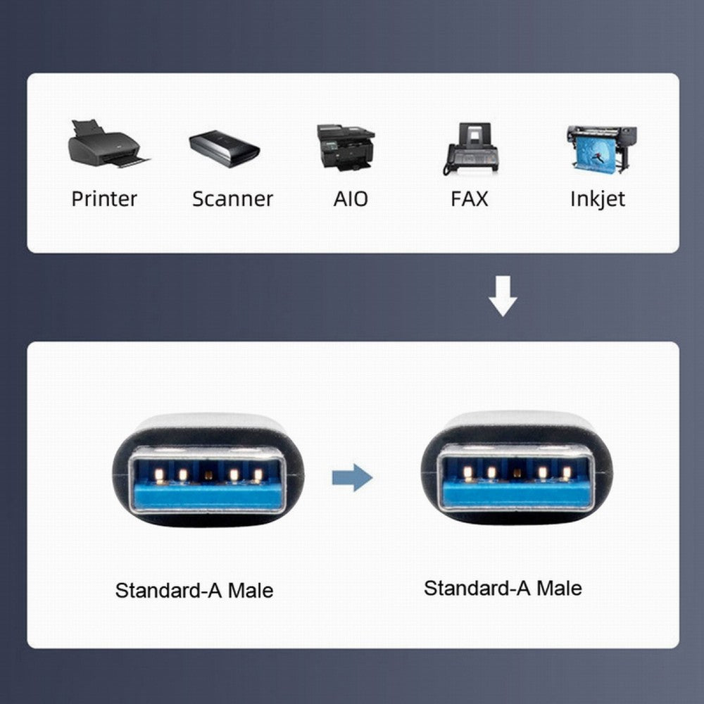 Chenyang Angled USB 3.0 Type-A Male to Straight 3.0 Type-A Male Data 5Gbps Cable 90 Degree Up Angled 40cm U3-069-UP