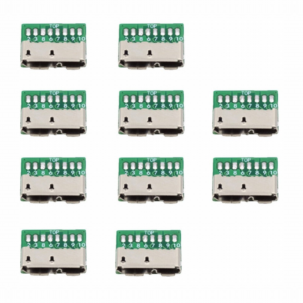 Chenyang 10pcs Micro USB 3.0 10pin Female Socket Receptacle Board Mount SMT Type with PCB for USB Disk DIY OEM CN-007