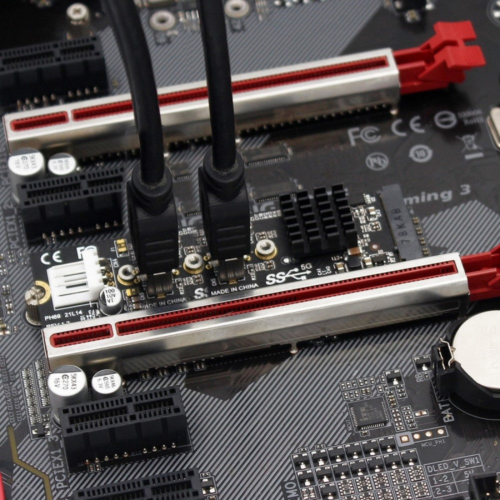 Chenyang 10Gbps Dual Type-E USB 3.1 Front Panel Socket to NVME NGFF M-Key Express Card Adapter for Motherboard EP-020