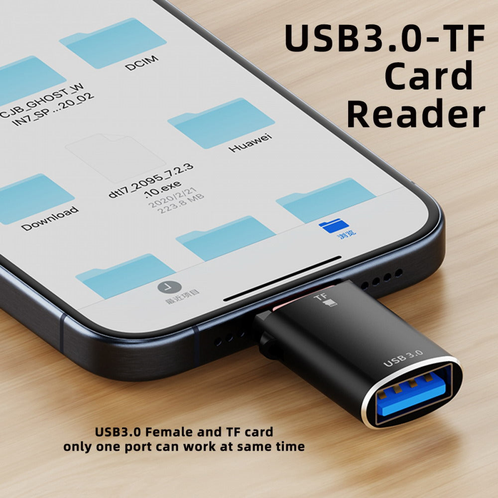 Chenyang 10Gbps USB-C Type-C to USB 3.0 Female OTG & TF Micro-SD Card Reader Adapter for Laptop Tablet Phone UC-035-TF