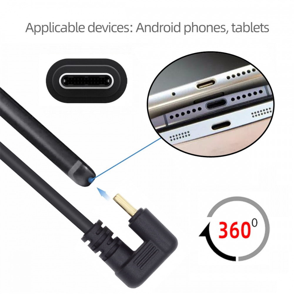 Chenyang Up Angled USB3.0 Type-A to Type C USB-C Male to Male Power Data Cable 5Gbps USB-C Opposite U Shape Back Angled UC-101-UP