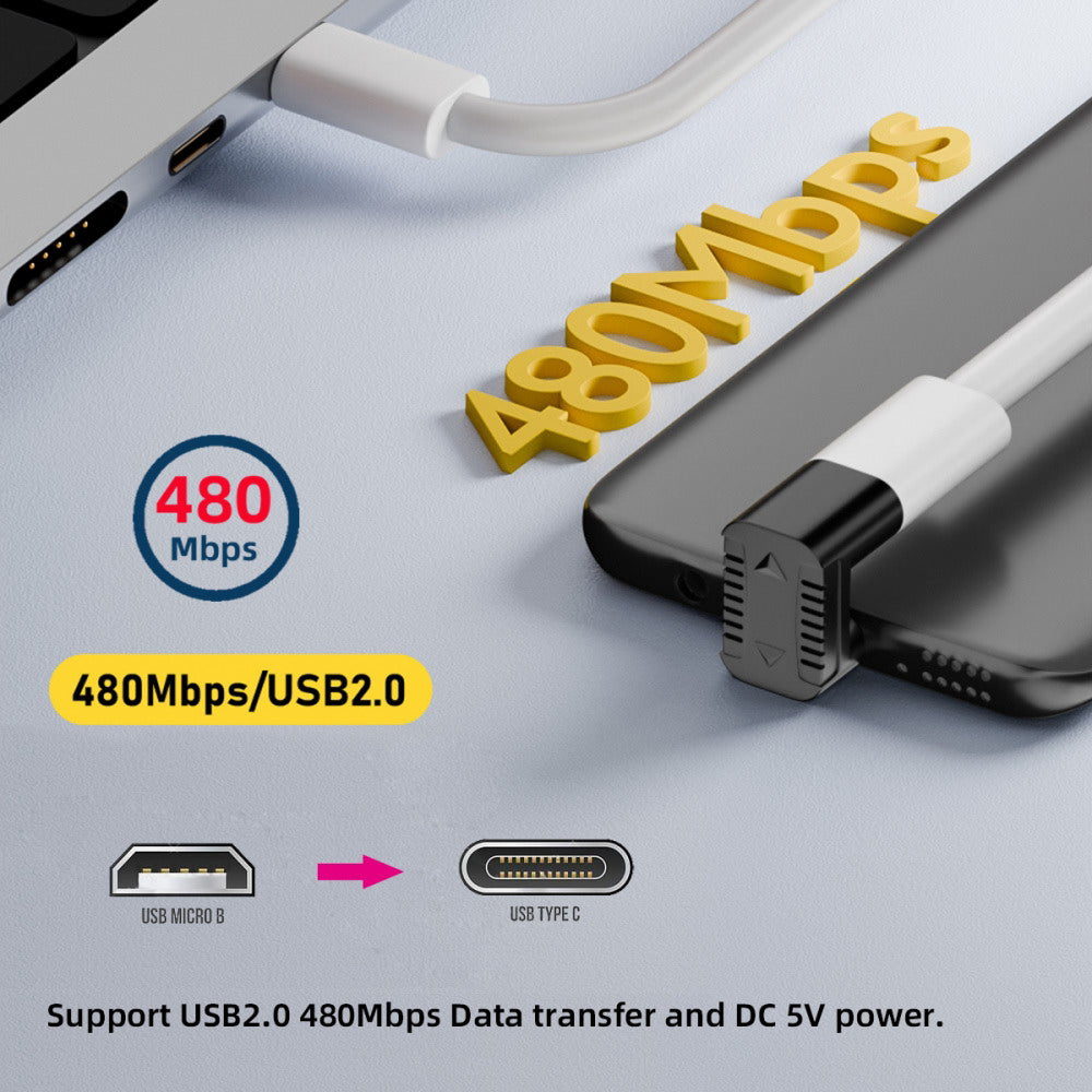 Chenyang 4pcs/lot USB-C USB2.0 Type C Female to Micro USB Male Power Data Adapter 90/360 Degree Angled Type UC-102