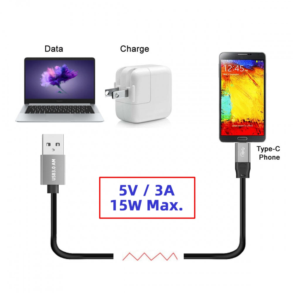 Chenyang 10Gbps USB 3.1 Type C Male to USB3.0 Type A Male Data Power Cable 5V3A for Laptop Phone Disk UC-036-0.30M/UC-036-0.50M