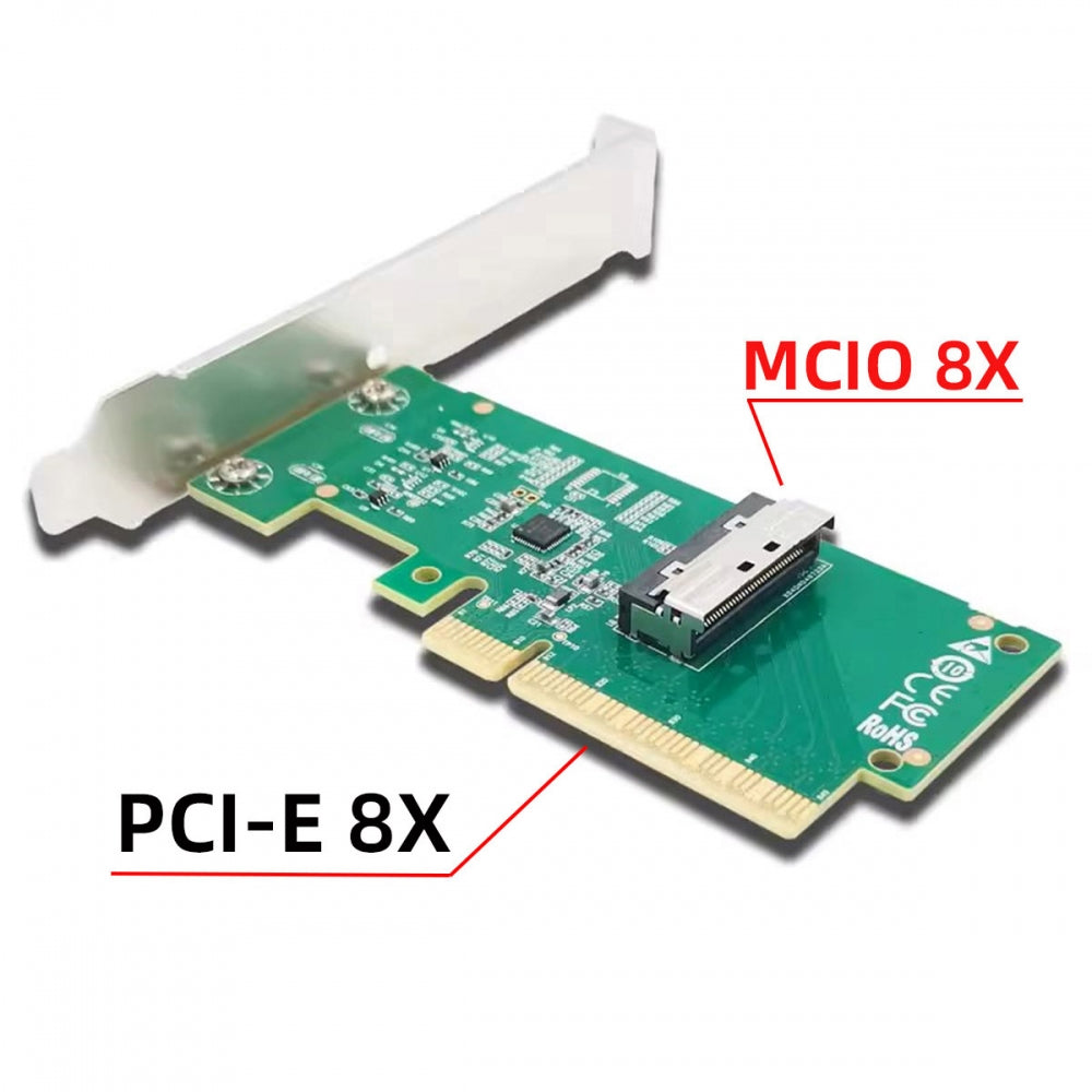 Chenyang PCIE5.0 PCI-Express 8x to MCIO 8i Mini Cool Edge IO SFF-TA-1016 VROC Adapter for Mainboard SSD Graphics Card SF-086