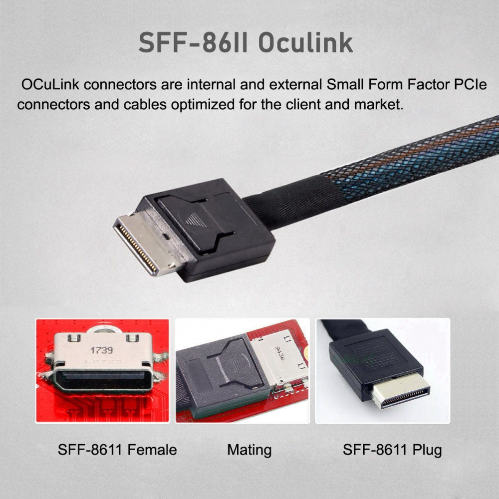 Chenyang PCI-E 4.0 M.2 M-key to Oculink SFF-8612 SFF-8611 Host Adapter for 2024 ThinkBook 16+ AMD8845 External Graphics Card & SSD SF-058-AMD