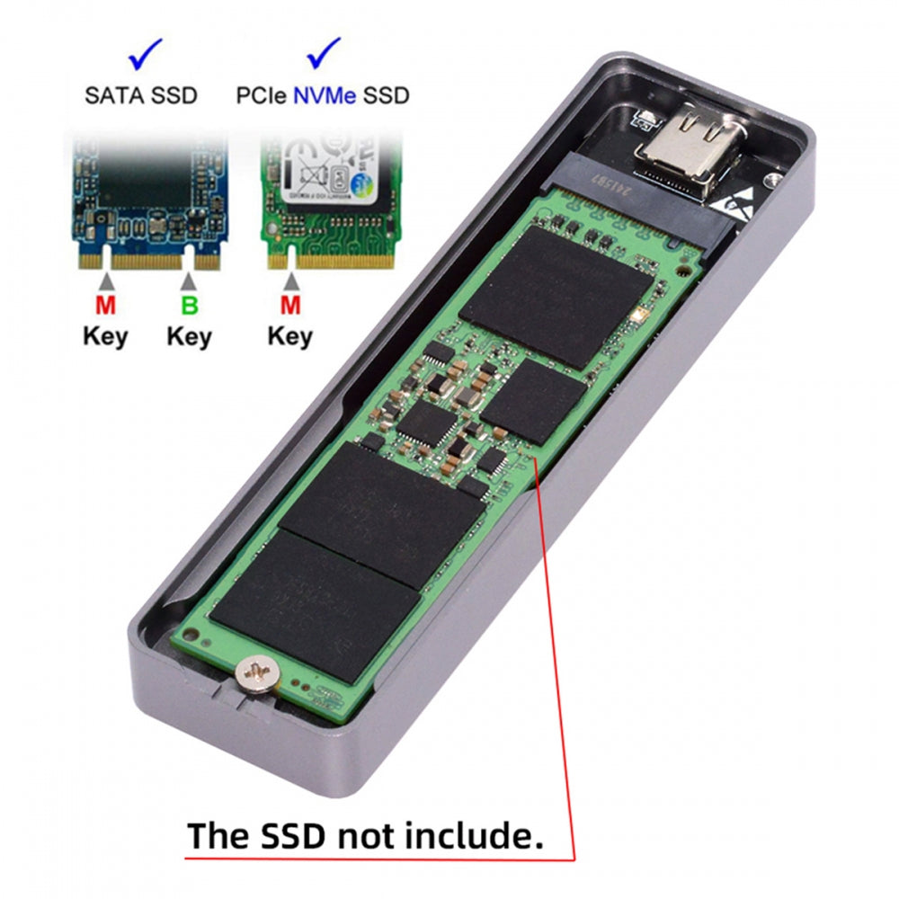 Chenyang 20Gbps Type-C USB3.2 USB4 to NVME M-key M.2 NGFF SATA SSD PCBA Enclosure 2280/2242/2230mm Adapter RTL9220 Chipset