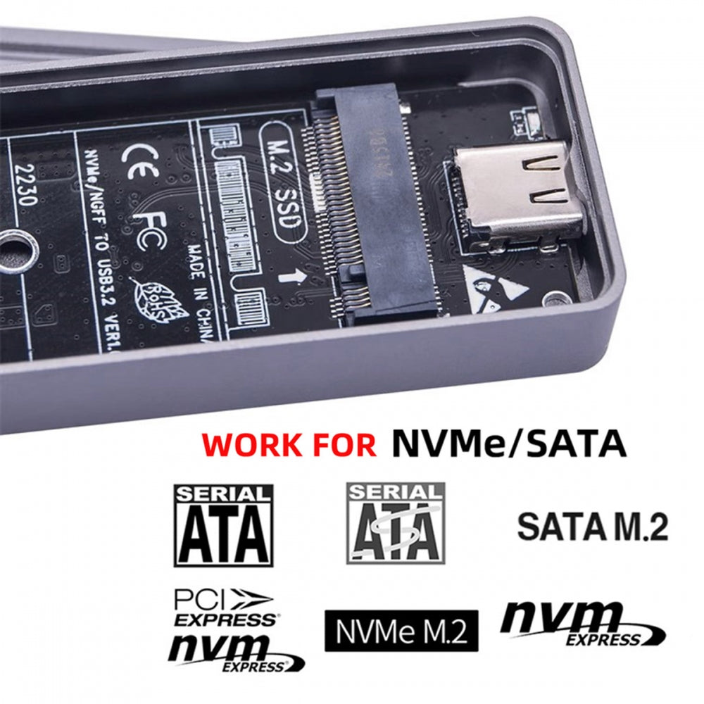 Chenyang 20Gbps Type-C USB3.2 USB4 to NVME M-key M.2 NGFF SATA SSD PCBA Enclosure 2280/2242/2230mm Adapter RTL9220 Chipset