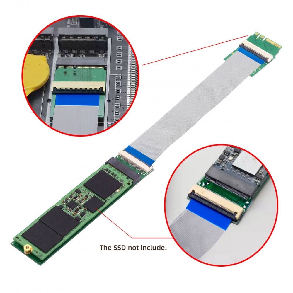 Chenyang 2230 NGFF A+E-Key Male to NVME M-key Female Extension Cable for Laptop Mainboard SSD 2280